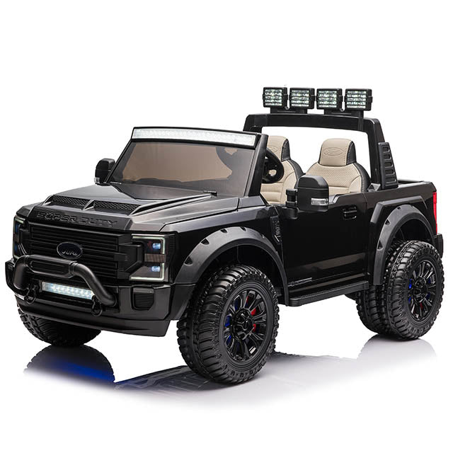 Ford Super Duty F450 Dually 2 Seaters 24V Ride-on Truck with Dual Rear-Wheel, Remote Control, EVA Tires, and Fan Function, Licensed