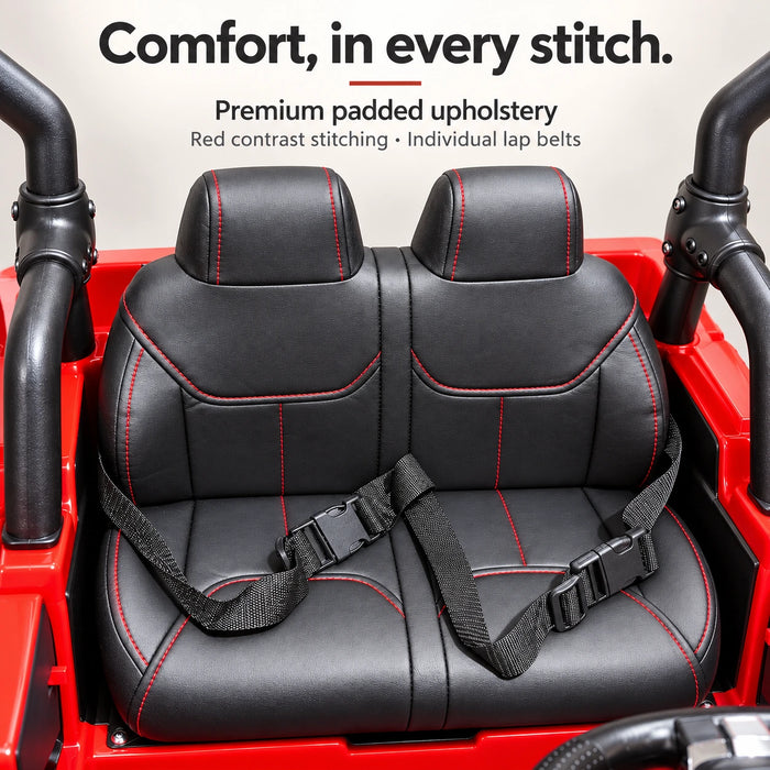 Jeep Wrangler 24V 2 Seater Classic Ride on Car Toy with Leather Seats, Remote Control and MP3 Player