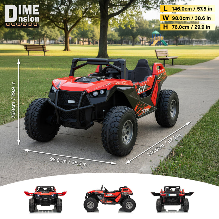 2025 High Speed Up To 15 km/h Dune Buggy 2 Seater 24V Off-Road UTV with Remote Control and EVA Tires
