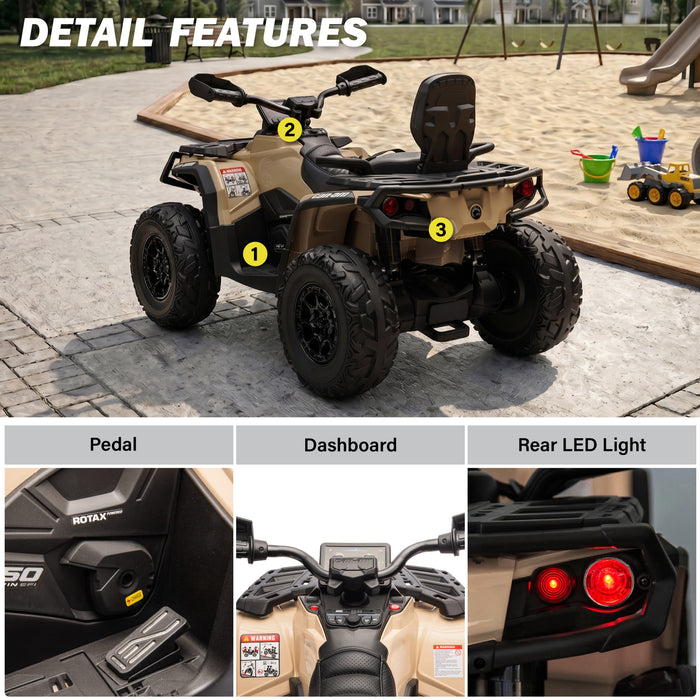 Buggy CAN-AM 2 places 24 V 4 roues motrices électrique UTV pour enfants avec télécommande, sous licence