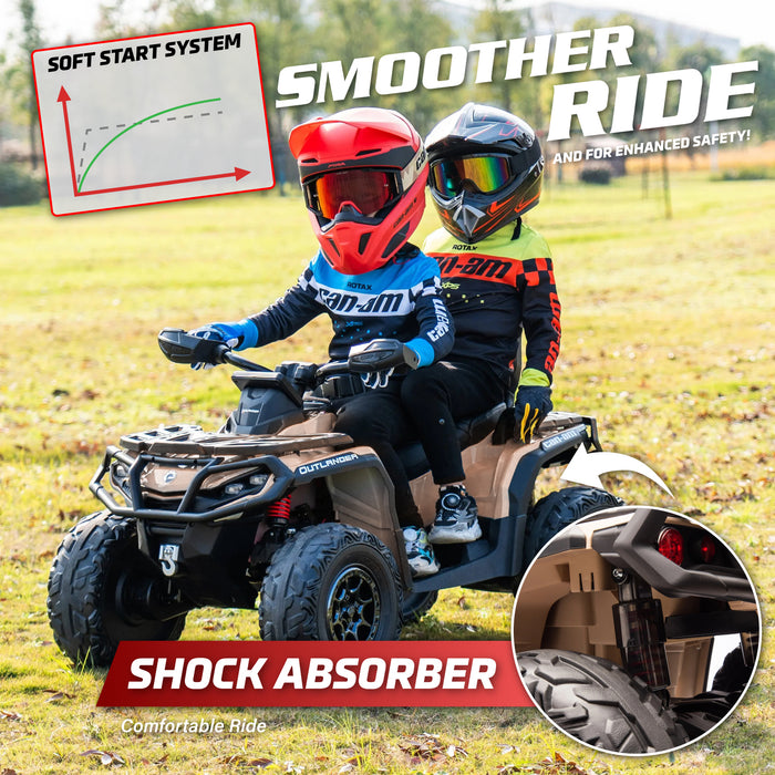 Buggy CAN-AM 2 places 24 V 4 roues motrices électrique UTV pour enfants avec télécommande, sous licence