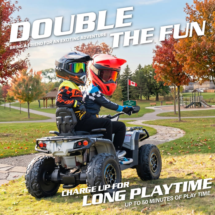 Buggy CAN-AM 2 places 24 V 4 roues motrices électrique UTV pour enfants avec télécommande, sous licence