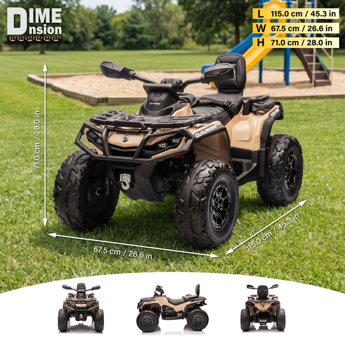 Buggy CAN-AM 2 places 24 V 4 roues motrices électrique UTV pour enfants avec télécommande, sous licence