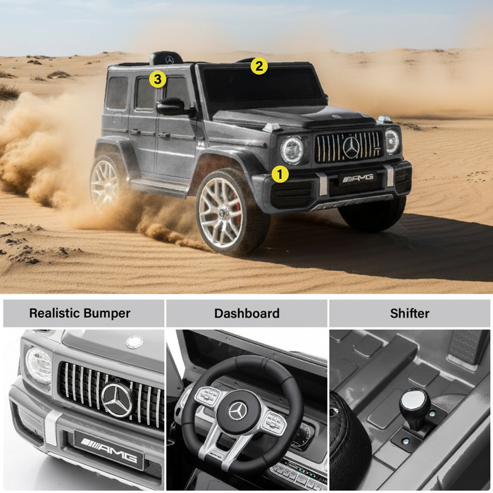 Mercedes-Benz AMG G63 12V Ride on Car with Remote Control and Leather Seat, Licensed
