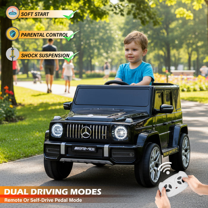 Mercedes-Benz AMG G63 12V Ride on Car with Remote Control and Leather Seat, Licensed