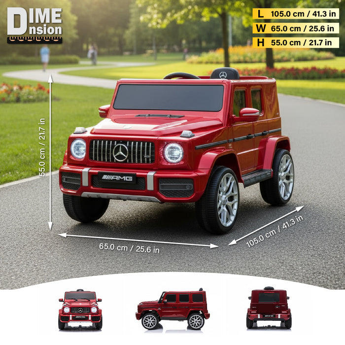 Mercedes-Benz AMG G63 12V Ride on Car with Remote Control and Leather Seat, Licensed