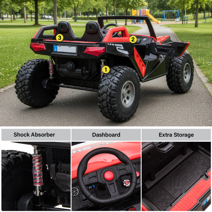 Dune Buggy 2 Seater 24V Off-Road UTV with Remote Control and EVA Tires