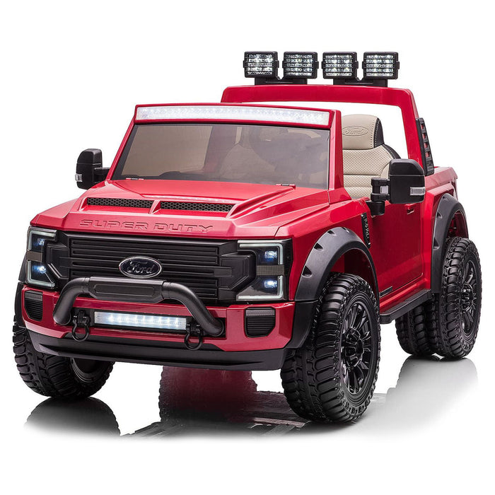 Ford Super Duty F450 Dually 2 Seaters 24V Ride-on Truck with Dual Rear-Wheel, Remote Control, EVA Tires, Licensed