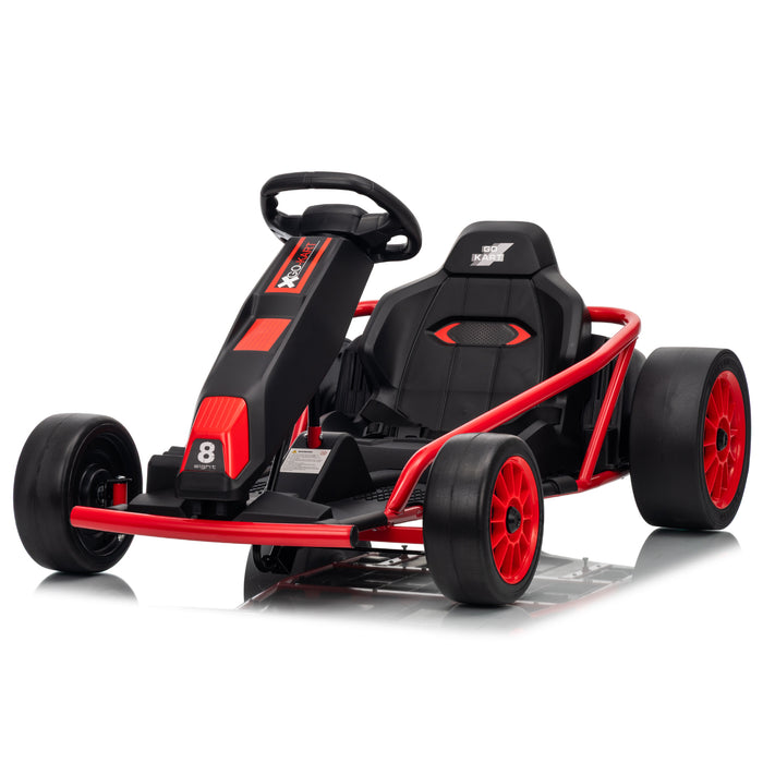 Go Kart 24V High-Speed Outdoor Racer Drifter with Seat Belt