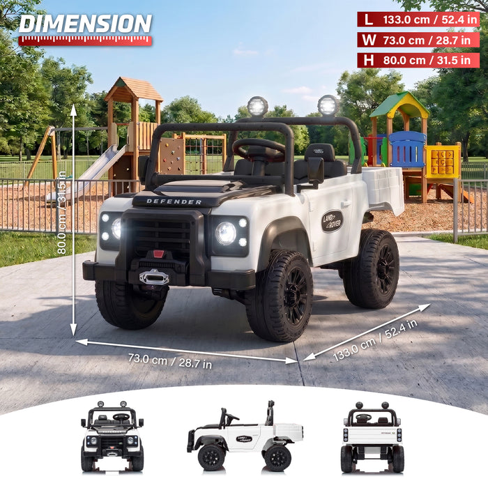 M5 Land Rover Defender ride on car specification with quad motors and 24V battery