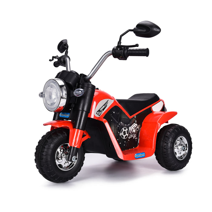 Kids Motorcycle 6V with 3 Wheels, Realistic Lights