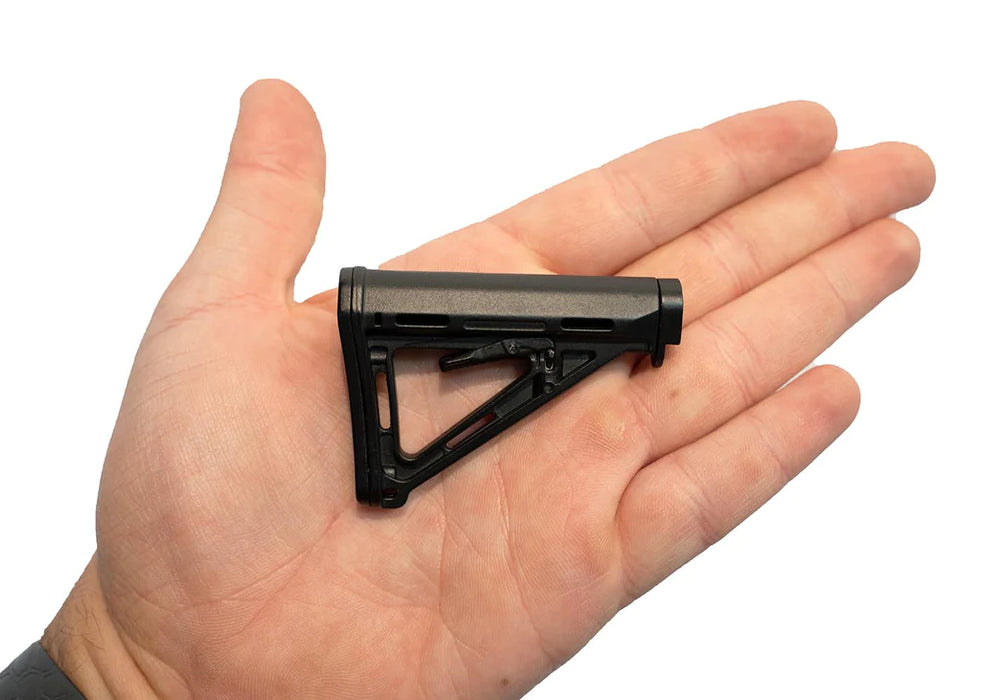 Miniature 1:3 Scale Model Mini Milspec Adjustable AR15 Stock Diecast Metal Building Kit Attachment