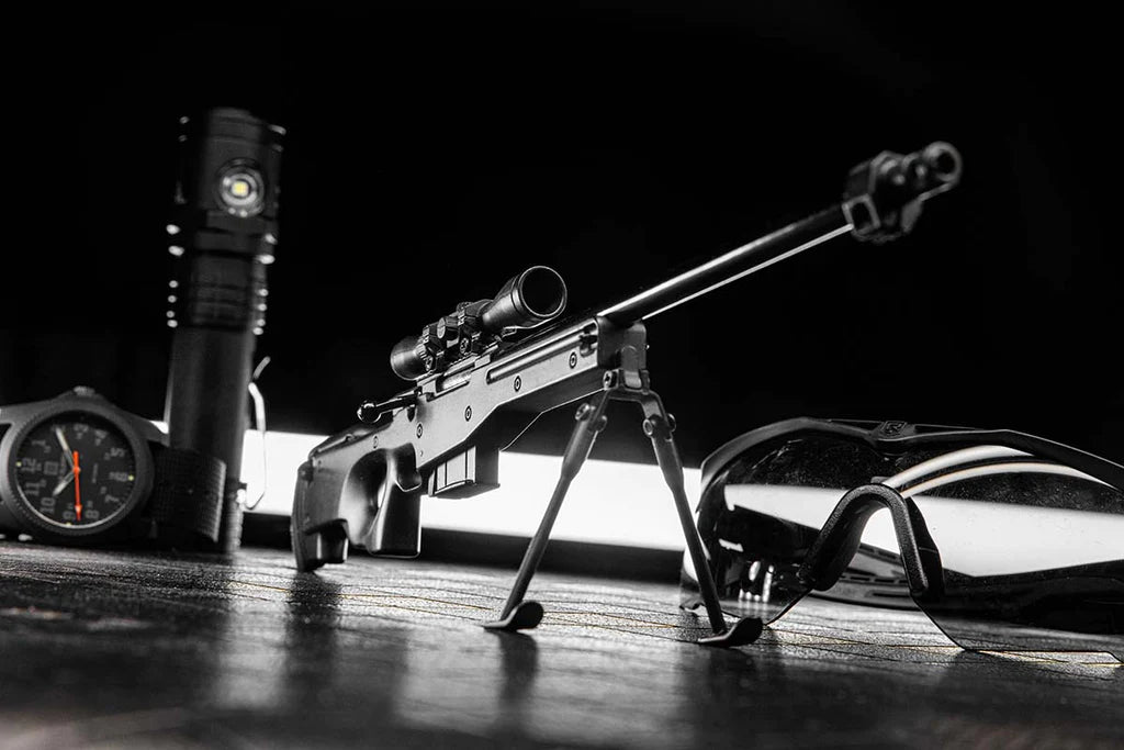 Miniature 1:3 Scale Model Mini Sniper Model SR L96 Diecast Metal Building Kit - Black