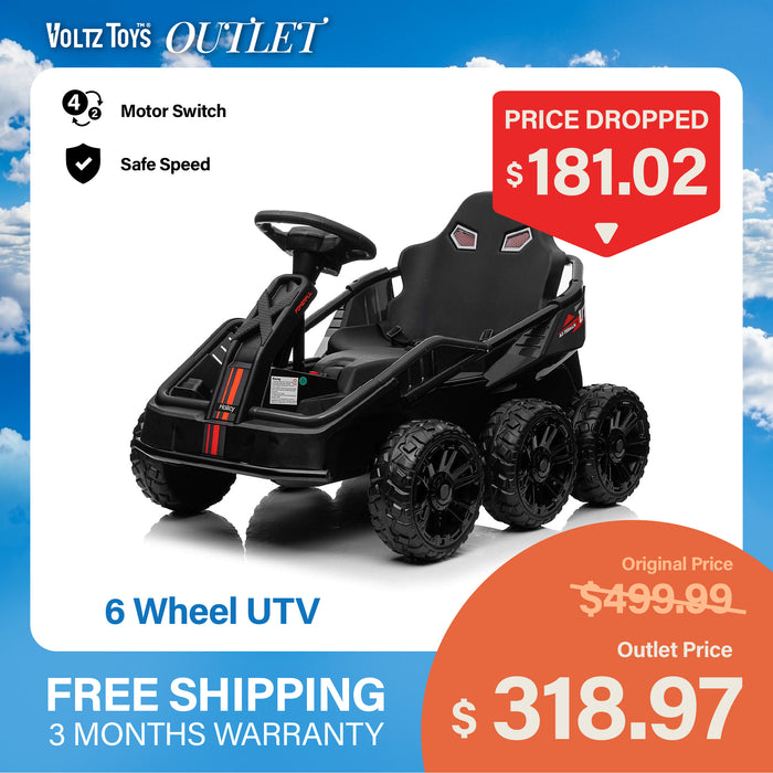 6 Wheel UTV 24V Ride on Car with Remote Control, 4WD, EVA Tires