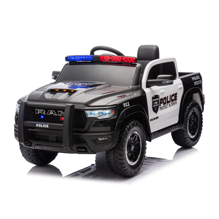 Licensed RAM 1500 24V Ride-On Truck for Kids Ages 3+, Electric Vehicle with Parent Remote Control, LED Lights, MP3, Cargo Storage, Dual Speed, Suspension - Gift for Kids