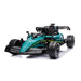 Front view of Aston Martin F1 ride-on car for kids – 24V dual motor electric vehicle