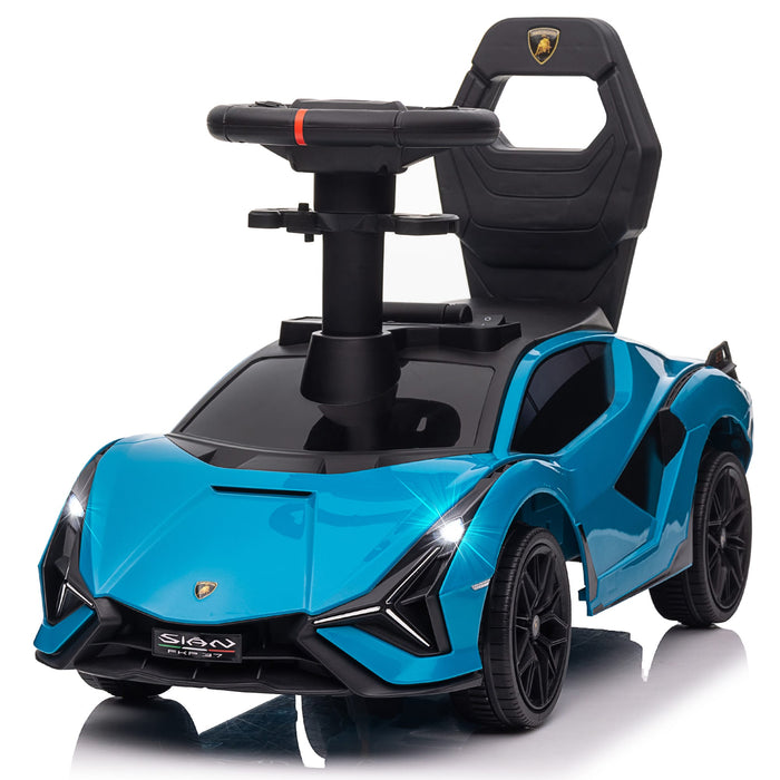 Lamborghini SIAN Foot to Floor Push Pedal Ride On Car Baby Walker with Music and Lights, Licensed
