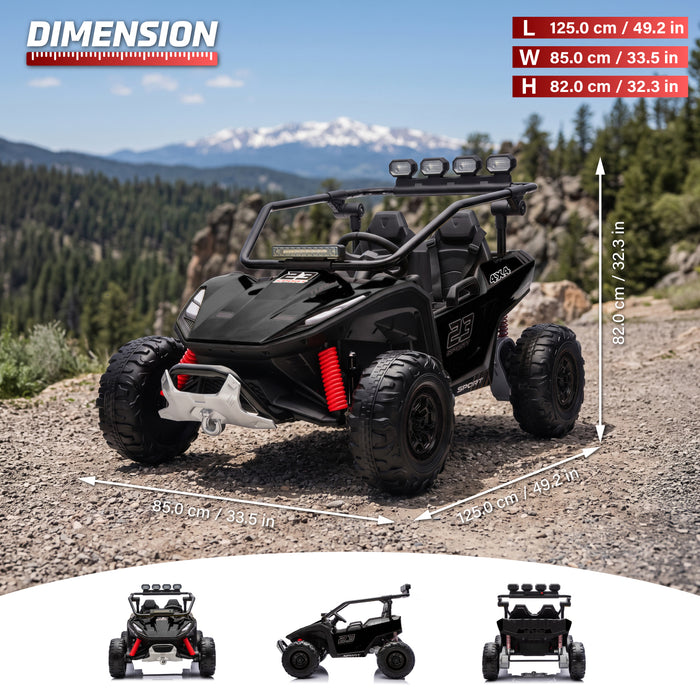 Desert Strike Buggy 24V 2 Seater Kids Ride-On UTV with LED Lights