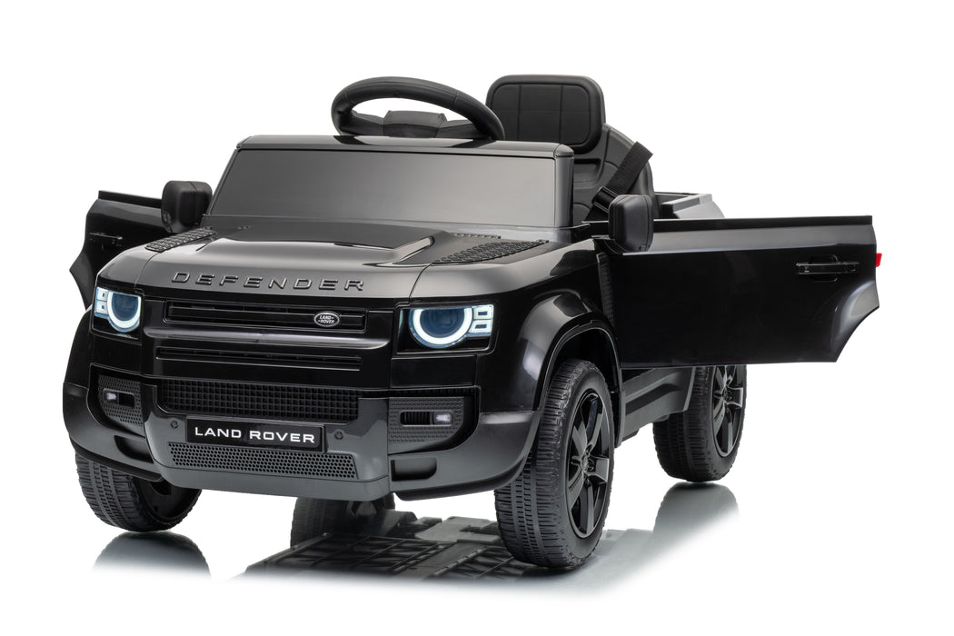 Black Land Rover Defender 110 kids ride-on car product view