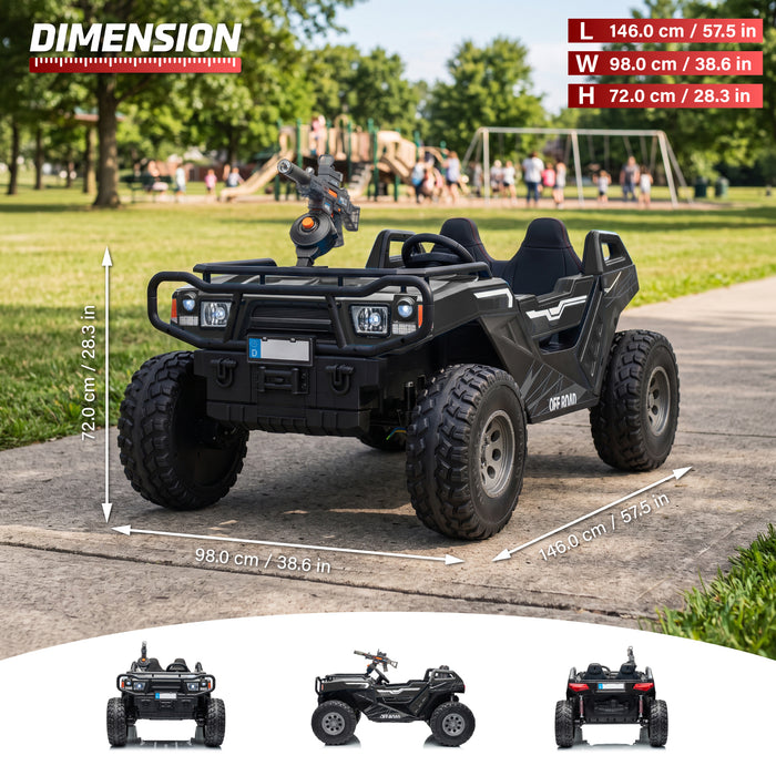 Dune Buggy 2 Seater 24V Off-Road UTV with EVA Tires and Remote Control, 4WD