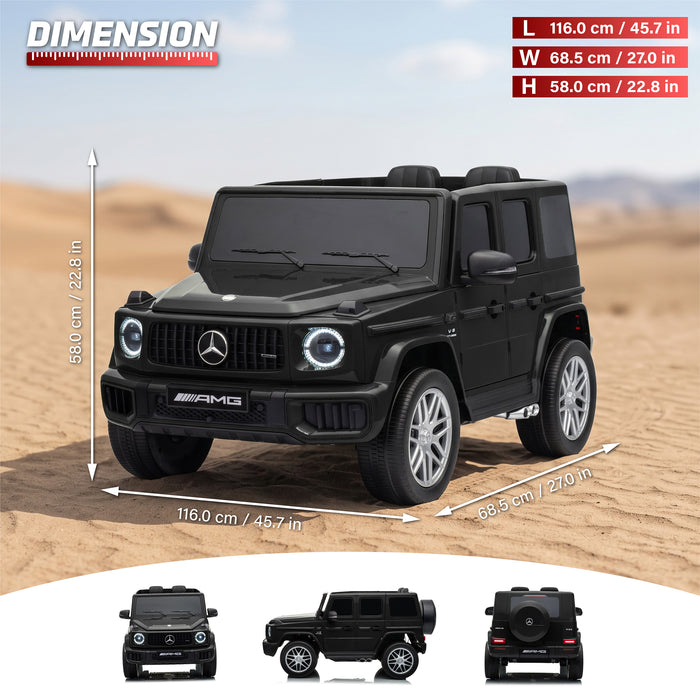 Licensed Mercedes Benz AMG G63 24V Kids' Ride On Car with Parental Remote Control, LED Lights