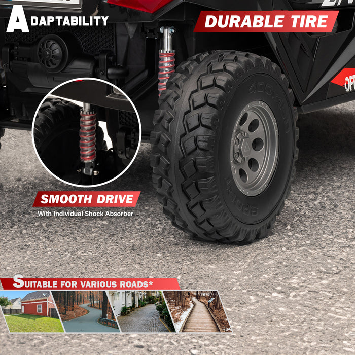 2025 High Speed Up To 15 km/h Dune Buggy 2 Seater 24V Off-Road UTV with Remote Control and EVA Tires