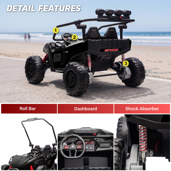Desert Strike Buggy 24V 2 Seater Kids Ride-On UTV with LED Lights