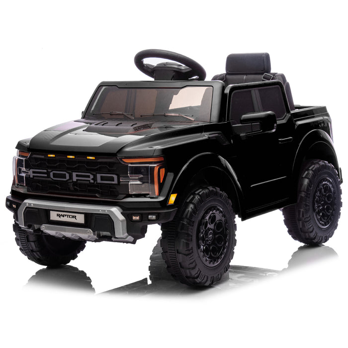 Licensed Ford F-150 Raptor 12V Ride-On Truck for Kids – Dual 25W Motors, Remote Control, LED Lights & Music