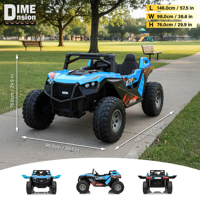 2025 High Speed Up To 15 km/h Dune Buggy 2 Seater 24V Off-Road UTV with Remote Control and EVA Tires