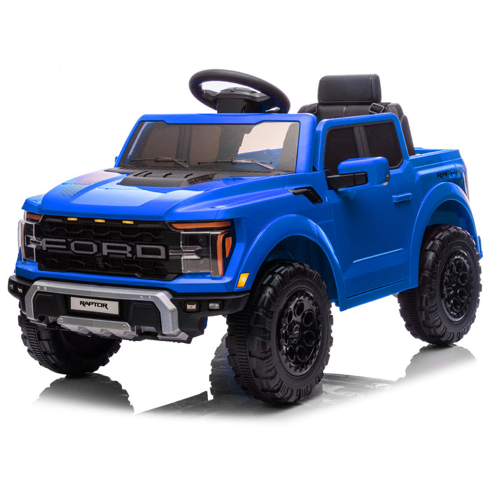 Licensed Ford F-150 Raptor 12V Ride-On Truck for Kids – Dual 25W Motors, Remote Control, LED Lights & Music