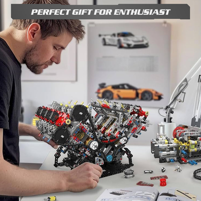 Mould King F488 3.9L V8 Engine - 2718Pcs