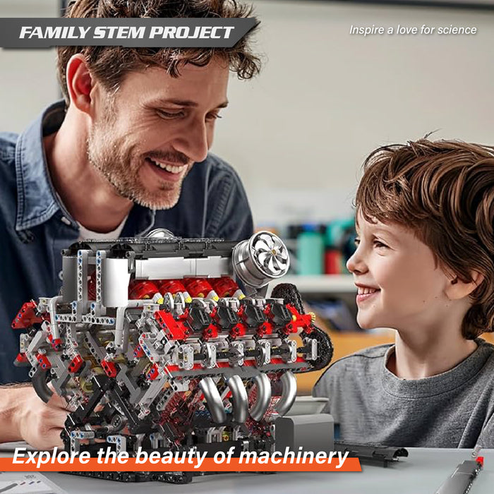 Mould King F488 3.9L V8 Engine - 2718Pcs