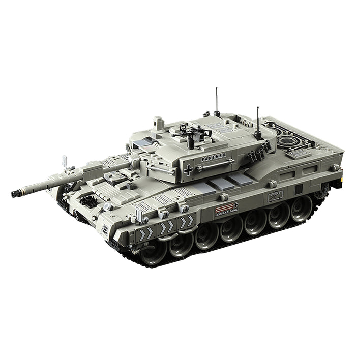 Toy tank model on a white background