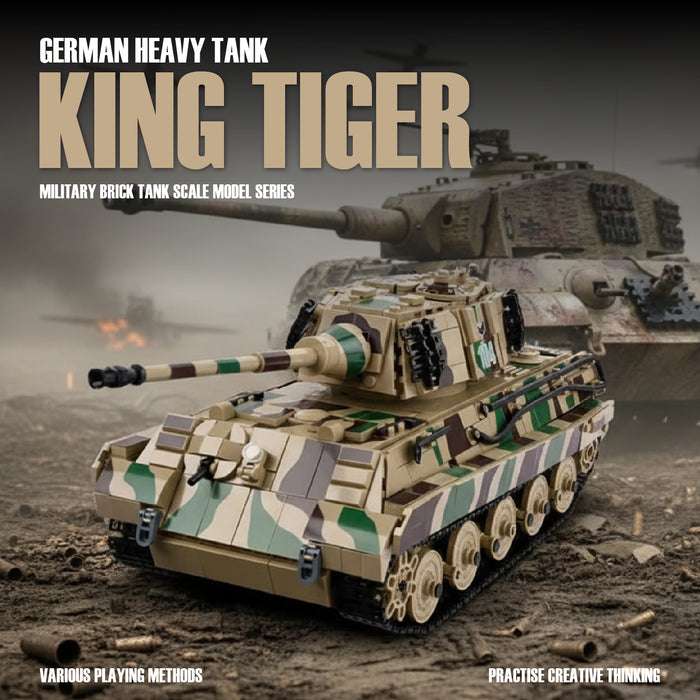Panlos 632016 Char lourd allemand King Tiger de la Seconde Guerre mondiale en briques