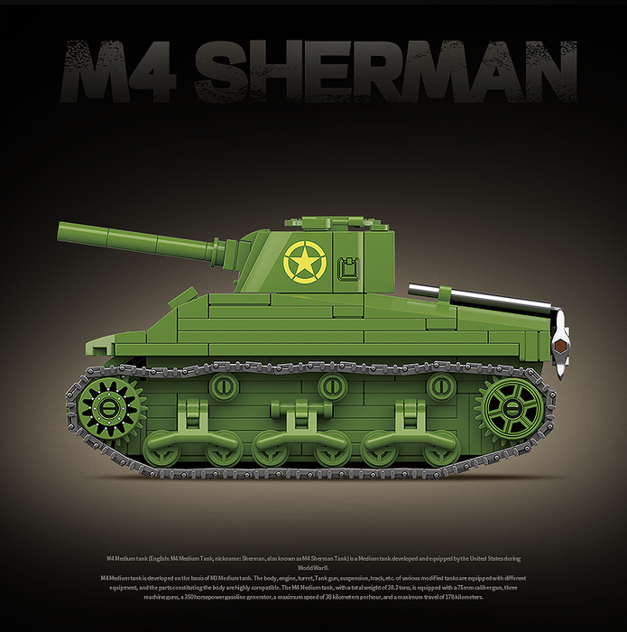 M4 Sherman Tank - 480Pcs