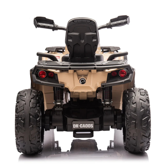 Can-Am Outlander ride-on ATV with Bluetooth, USB, AUX, and radio music system