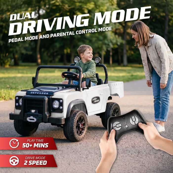 Classic Defender kids ride on car rear detail features and search light bar