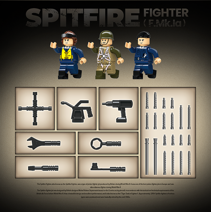 Spitfire Fighter - 682Pcs