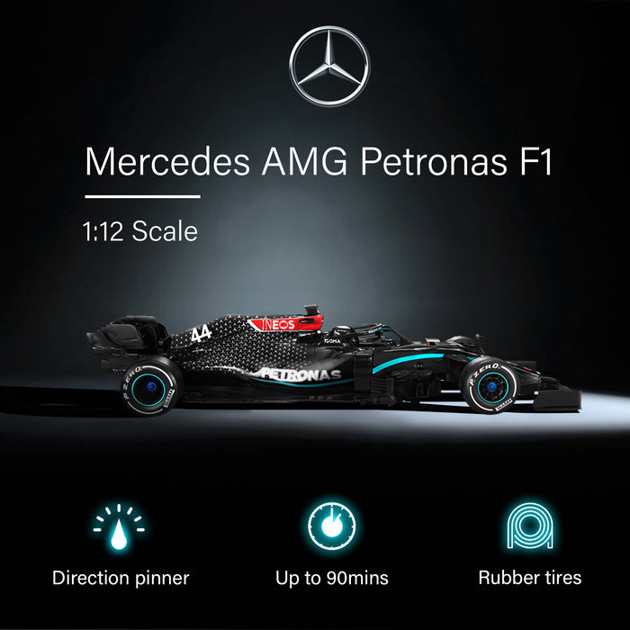Mercedes-Benz F1 W11 EQ Performance 1/12 Scale Licensed Remote Control Toy Car, Official F1 Merchandise by Rastar