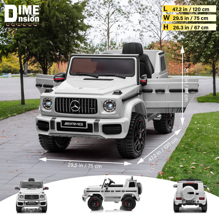 Mercedes Benz AMG G63 24V Kids' Ride On Car with Parental Remote Control, LED Lights, Leather Seat and MP3, Licensed