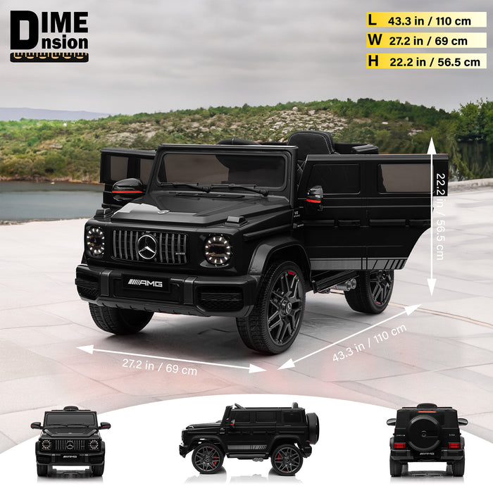 Mercedes-Benz AMG G63 12V Ride on Car with Upgraded Doors Remote Control and Leather Seat, Licensed