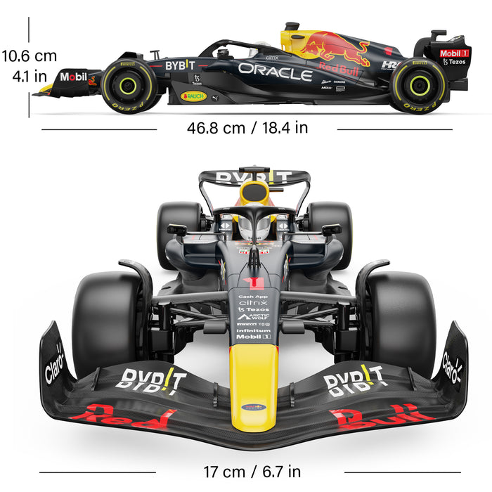 Oracle Red Bull Racing RB18 RC Car 1/12 Scale Licensed Remote Control Toy Car, Official F1 Merchandise by Rastar