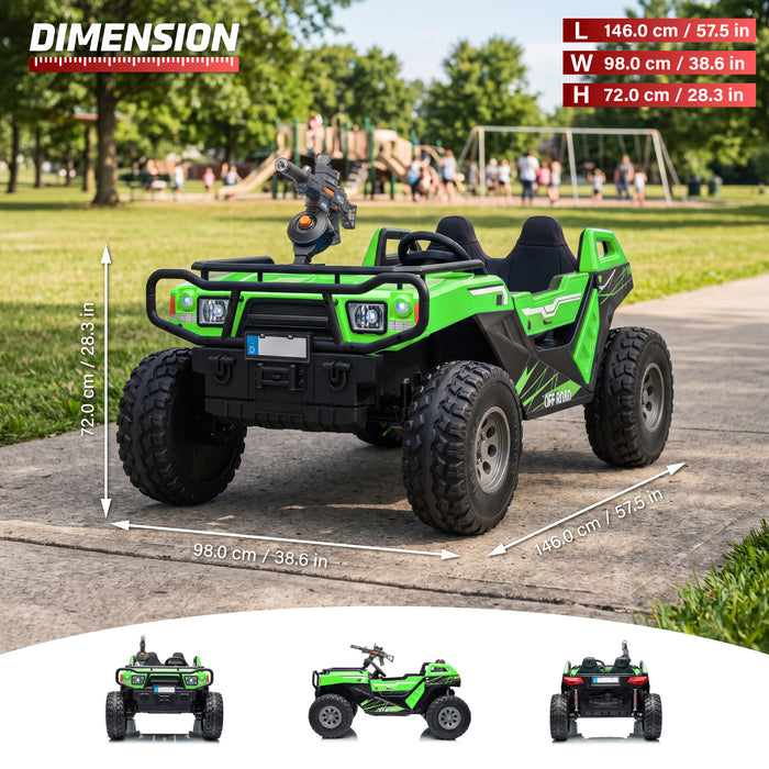 Dune Buggy 2 Seater 24V Off-Road UTV with EVA Tires and Remote Control, 4WD