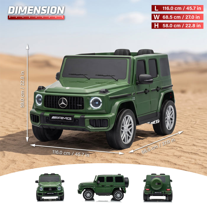 Licensed Mercedes Benz AMG G63 24V Kids' Ride On Car with Parental Remote Control, LED Lights