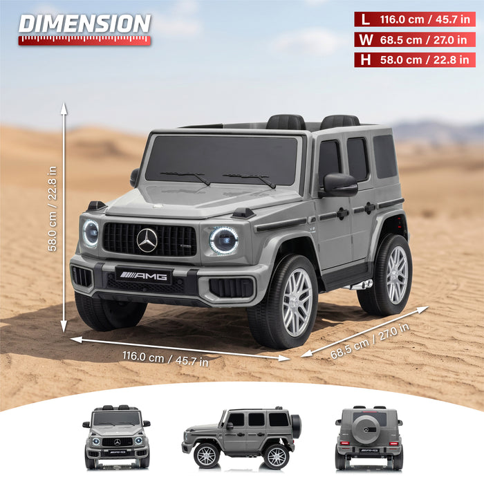 Licensed Mercedes Benz AMG G63 24V Kids' Ride On Car with Parental Remote Control, LED Lights