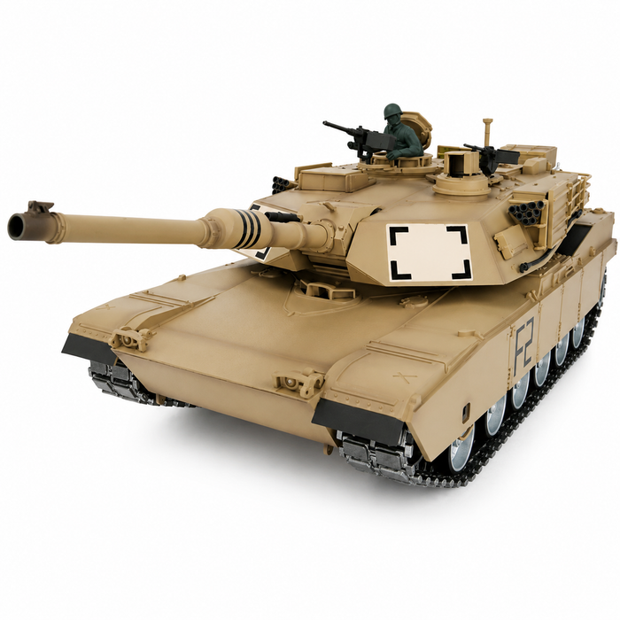 Heng Long® 1/16 M1A2 Abrams RC Battle Tank – Professional Edition, Full Metal Upgrade, Infrared Battle System, Smoke & Real Sound