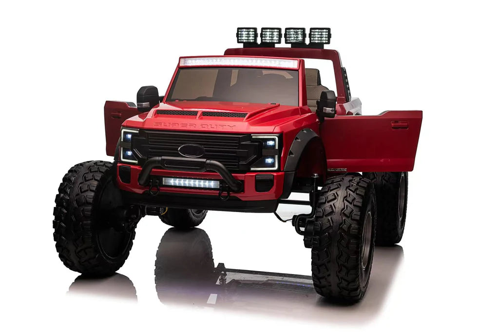 Ford Super Duty F450 Monster Lifted 2 Seaters 24V Ride-on Truck with Big EVA Tires, Remote Control, and Fan Function, Licensed