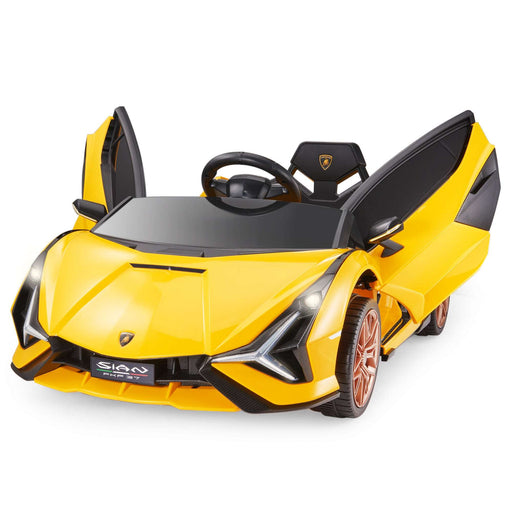 Licensed Lamborghini SIAN ride on toy for kids with realistic features.