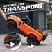 Land Rover Defender 110 kids ride-on car with built-in transport wheels