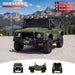 Black Land Rover Defender 24V ride-on car dimensions 115 by 61 by 61 centimetres